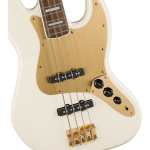 Squier 40th Anniversary Jazz Bass, Gold Edition, Olympic White