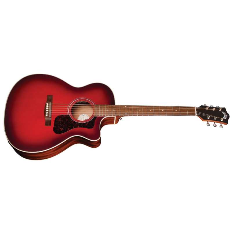 Guild OM-240CE Oxblood Burst Electro Acoustic Guitar (OM240CE) - Image 5