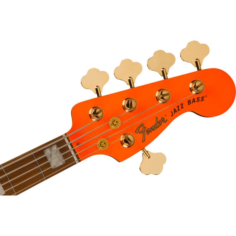 Fender MonoNeon Jazz Bass V, Neon Yellow with Gig Bag - Image 5