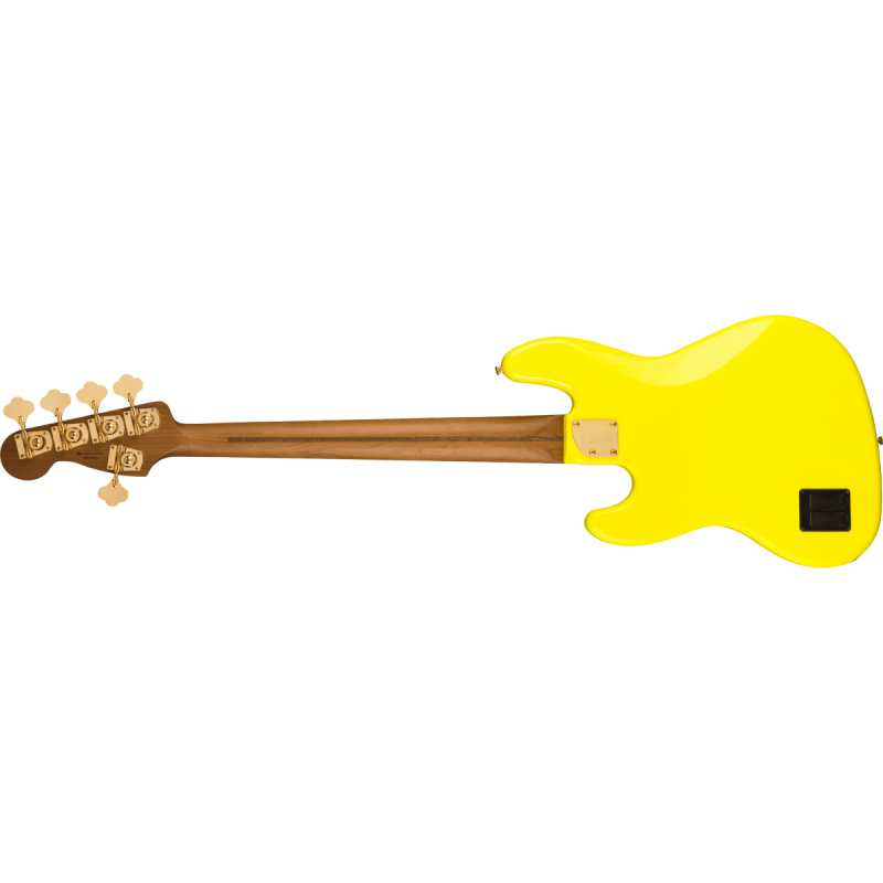 Fender MonoNeon Jazz Bass V, Neon Yellow with Gig Bag - Image 3