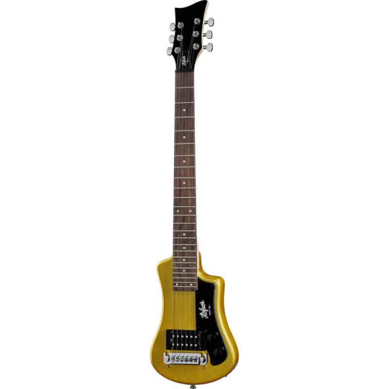 Hofner HCT Shorty Guitar in Gold with Gig Bag (HCTSHGTO) - Image 2
