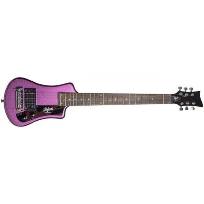 Hofner HCT Shorty Guitar in Purple with Gig Bag (HCTSHPUO) - Image 2