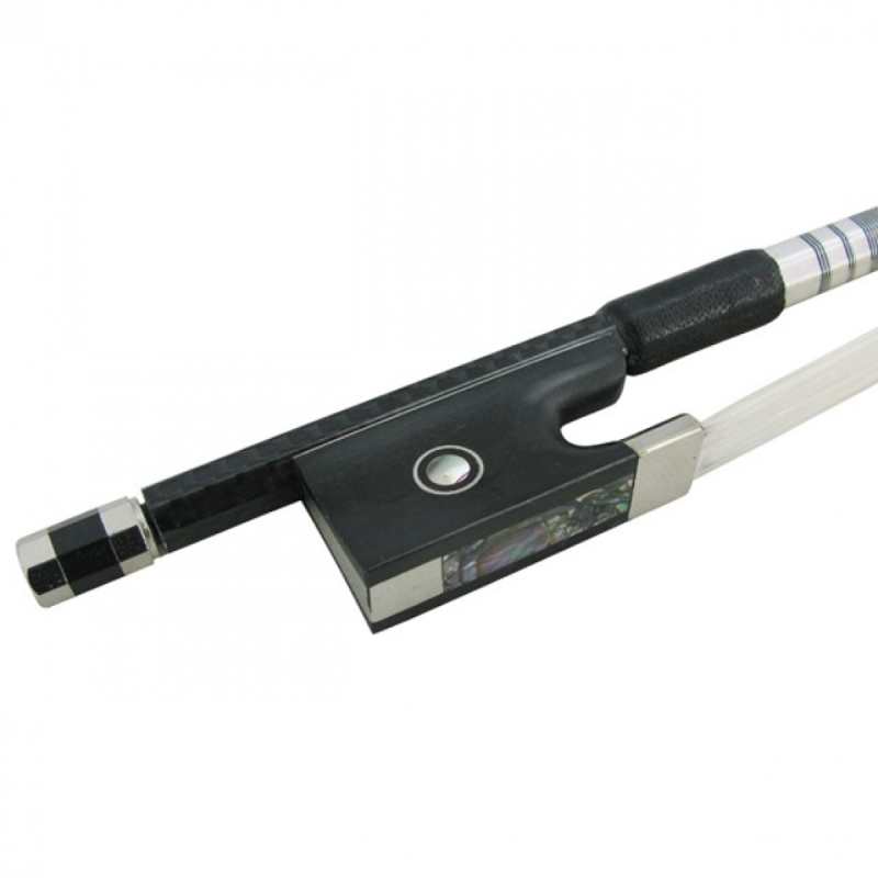 Shindo 400 Series Woven Carbon Bow for 15"-16.5" Viola with Round Stick (VLA.400.WC.R.16.5) - Image 2