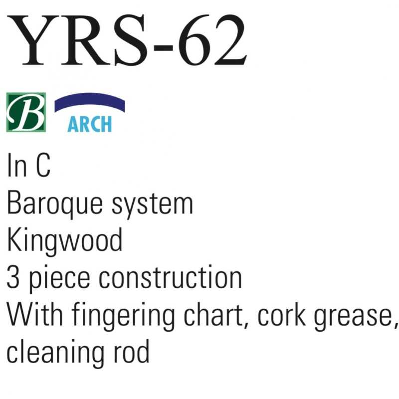 Yamaha YRS-62 Kingwood Descant / Soprano Recorder [YRS62] - Image 3