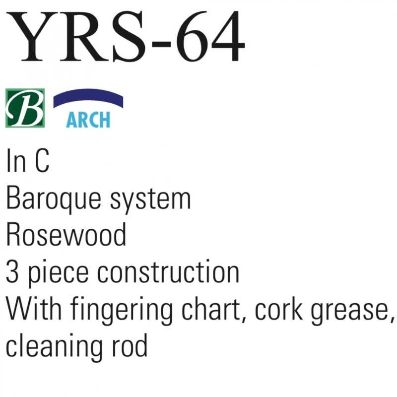 Yamaha YRS-64 Rosewood Descant / Soprano Recorder [YRS64] - Image 3