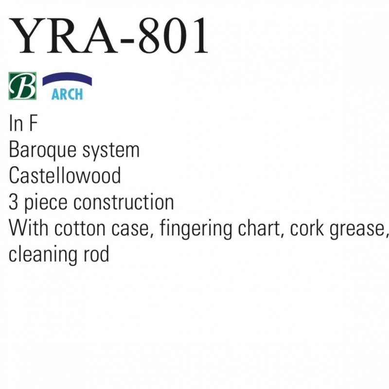 Yamaha YRA-801 Castello Boxwood Treble / Alto Recorder [YRA801] - Image 2