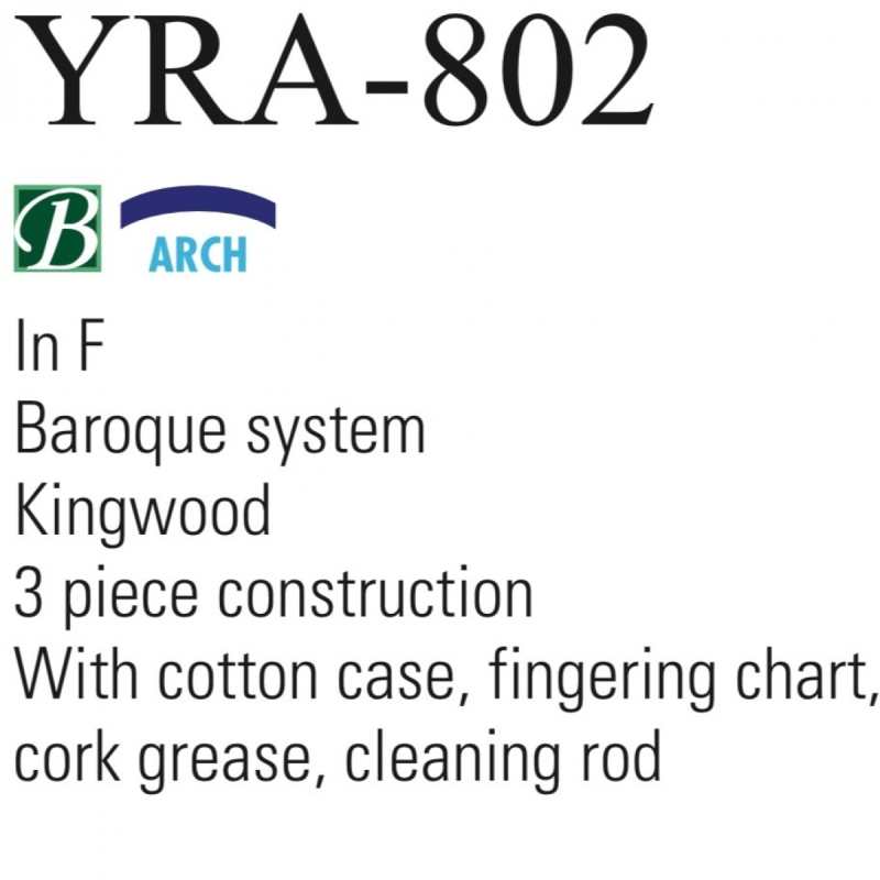 Yamaha YRA-802 Kingswood Treble / Alto Recorder [YRA802] - Image 5