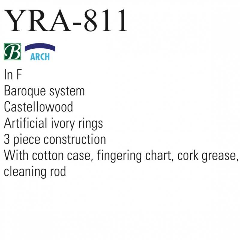 Yamaha YRA-811 Castellowood Boxwood Treble / Alto Recorder [YRA811] - Image 2