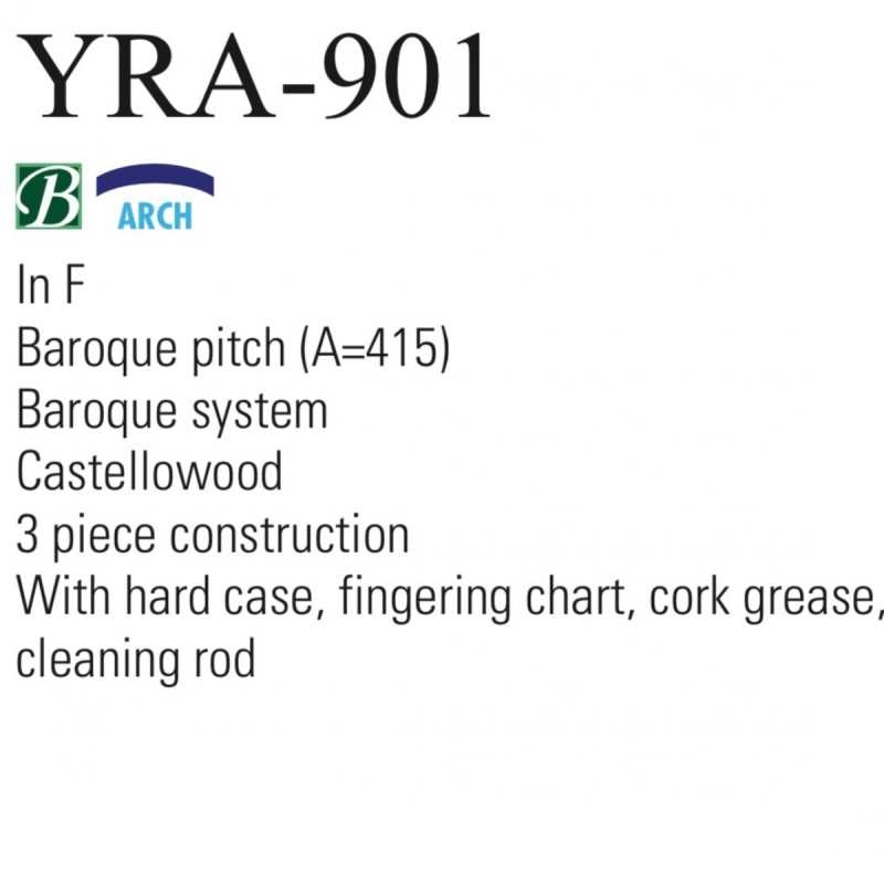 Yamaha YRA-901 Castellowood Boxwood Treble / Alto Recorder [YRA901 is baroque pitch: A=415Hz) - Image 5
