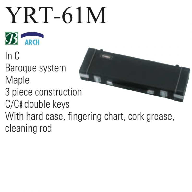 Yamaha YRT-61M Maple Satinwood Tenor Recorder [YRT61M] - Image 3