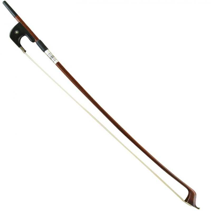 Shindo 600 Series Carbon with Pernambuco Vaneer German Style 3/4 Size Double Bass Bow with Round Stick and Foam Bow Case (CBG.600.CP.R.34) - Image 2