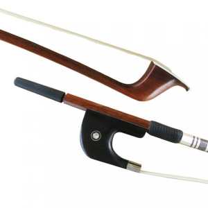 Shindo 600 Series Carbon with Pernambuco Vaneer German Style 3/4 Size Double Bass Bow with Round Stick and Foam Bow Case (CBG.600.CP.R.34)
