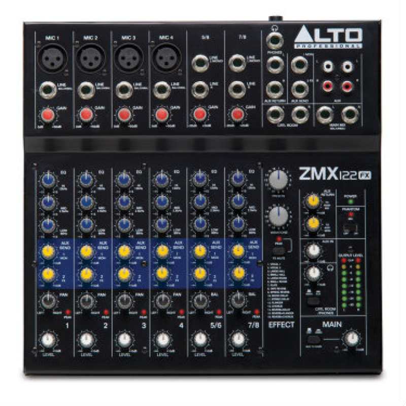 Alto Zephyr ZMX122FX - 8 Channel Mixer With Effects
