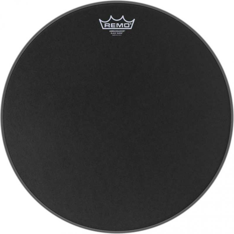 Remo Ambassador 16" Black Suede Batter Top Head (BA0816ES)
