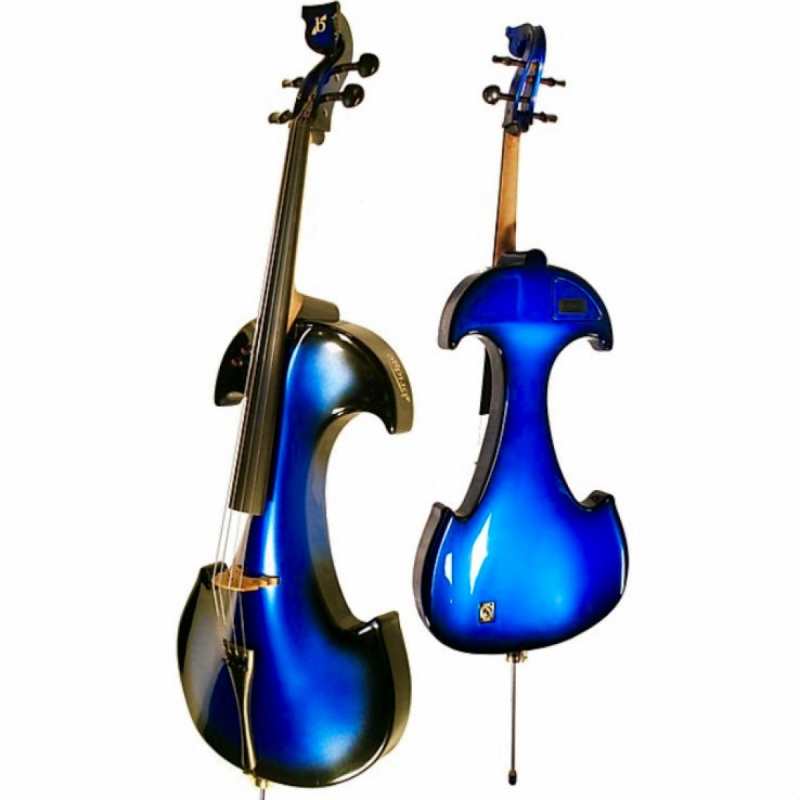 Bridge Draco Electric Cello In Blue With Hard Case