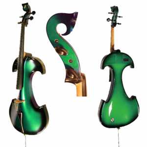 Bridge Draco Electric Cello In Green With Hard Case