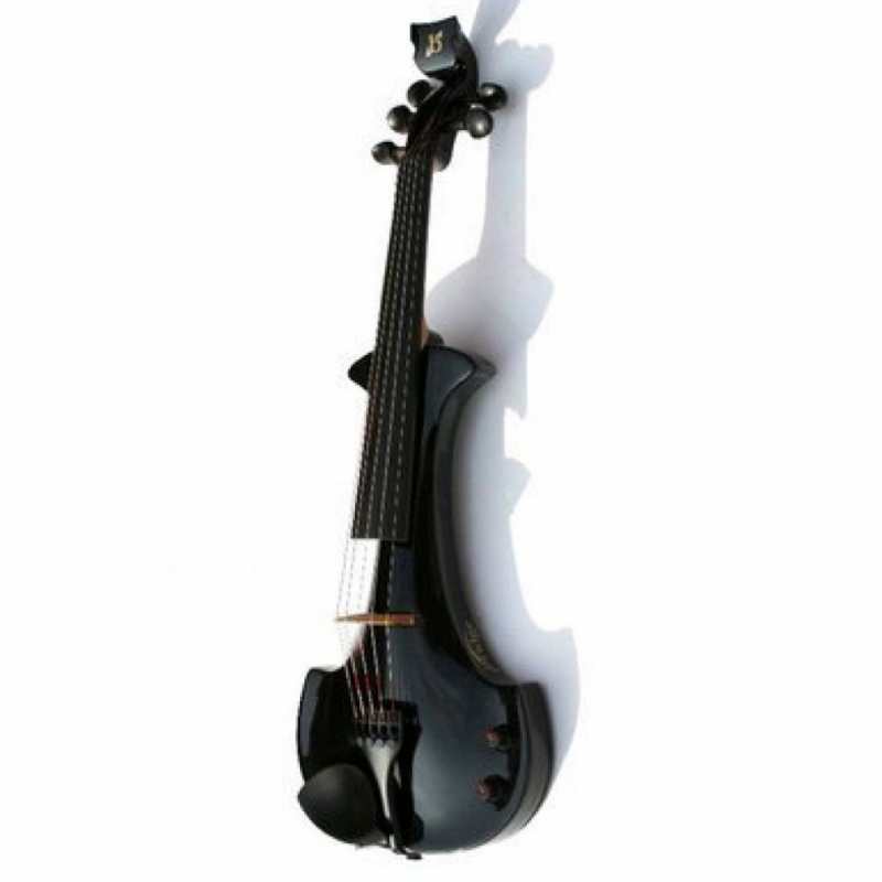 Bridge Lyra 5-String Electric Violin In Black With Fibre Bow & Hard Oblong Case