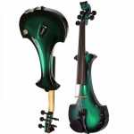 Bridge Lyra 5-String Electric Violin In Green With Fibre Bow & Hard Oblong Case