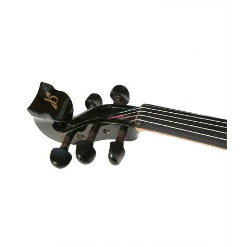 Bridge Lyra 5-String Electric Violin In Black With Fibre Bow & Hard Oblong Case - Image 2