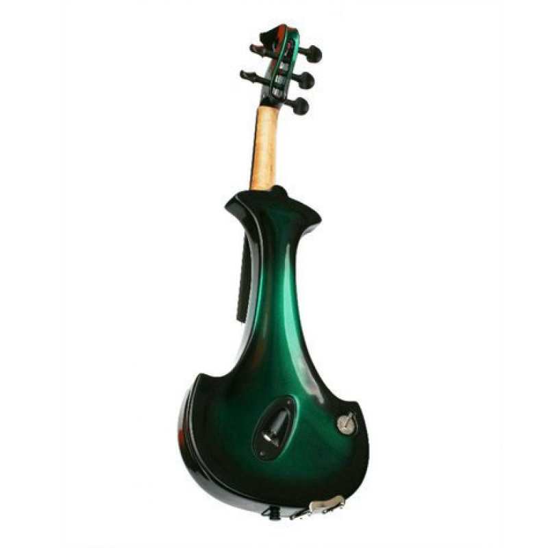 Bridge Lyra 5-String Electric Violin In Green With Fibre Bow & Hard Oblong Case - Image 4