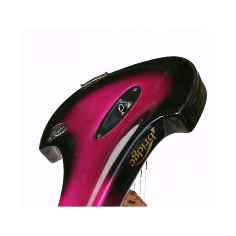 Bridge Lyra 5-String Electric Violin In Purple With Fibre Bow & Hard Oblong Case - Image 3