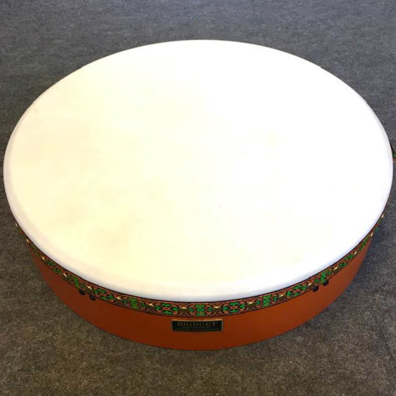 Bridget 18" Tuneable Bodhran in Copper Orange - Image 2