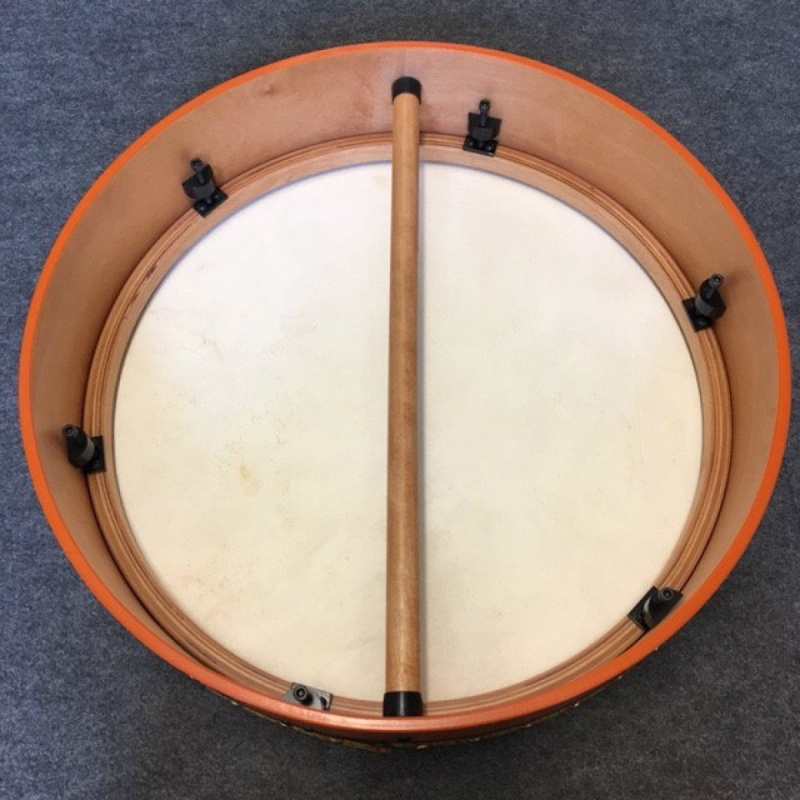 Bridget 18" Tuneable Bodhran in Copper Orange - Image 5