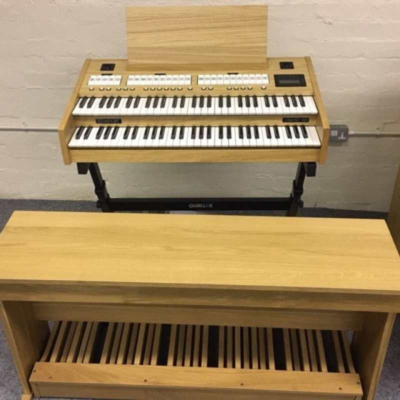 Content Compact 224 Intern Portable 2-manual Organ System in Light Oak with Stand, Volume Pedal, Choice of Pedalboards & Bench