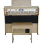 Content Clavis 125R Single Manual Digital Classical Organ in Solid Light Oak with Roll Top and Stool
