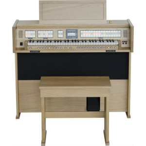 Content Clavis 125R Single Manual Digital Classical Organ in Solid Light Oak with Roll Top and Stool