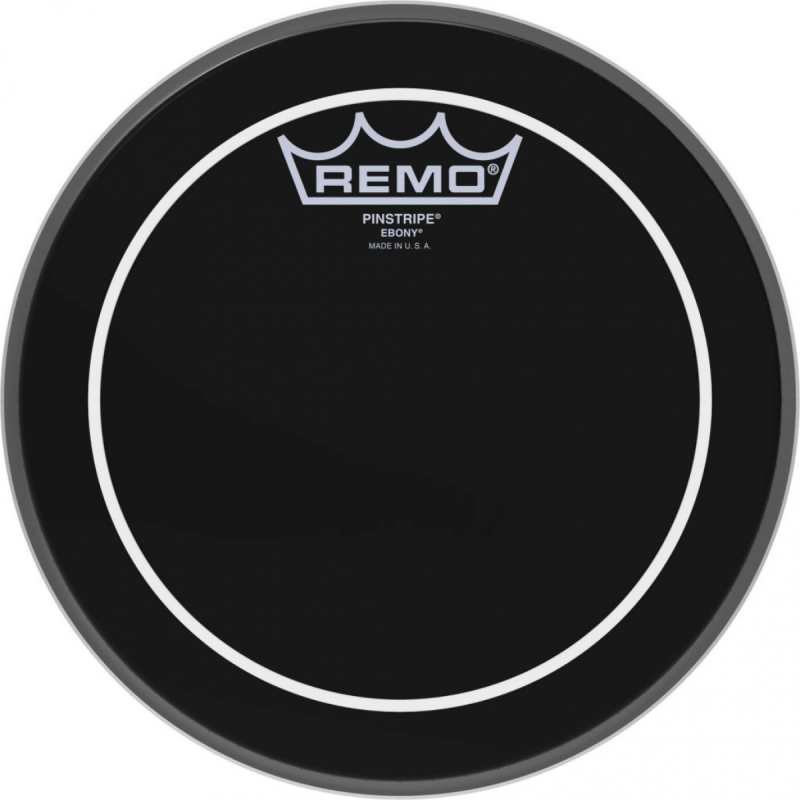 Remo Pinstripe 8" Ebony Batter Top Head (ES0608PS)