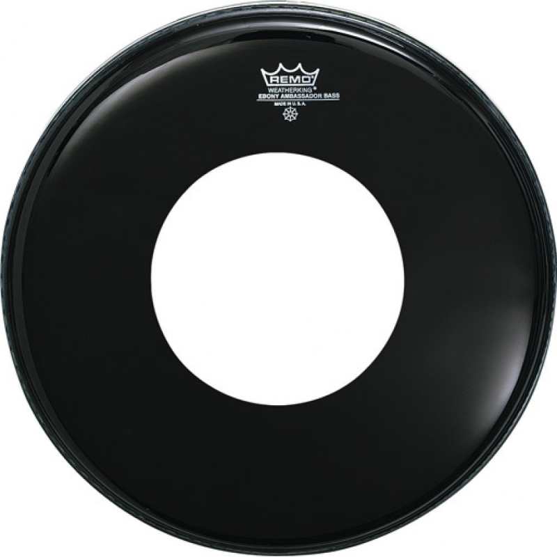 Remo Ambassador 20" Ebony Bass Drum Head With 10" Hole (ES1020CH)