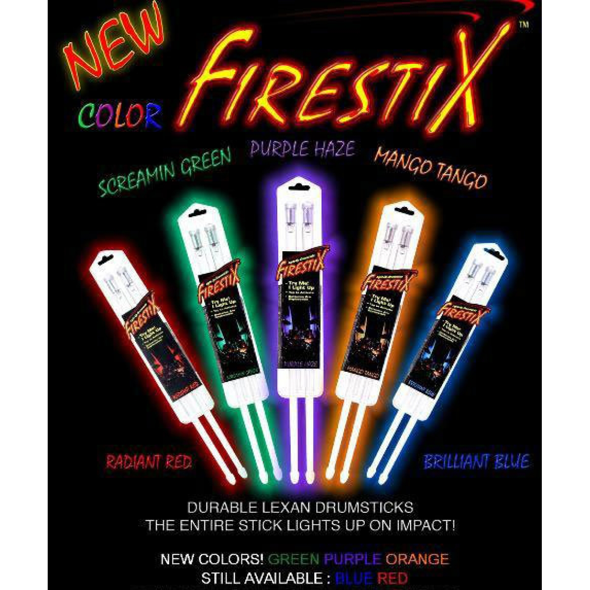 Firestix Light Up Drum Sticks Promenade Music