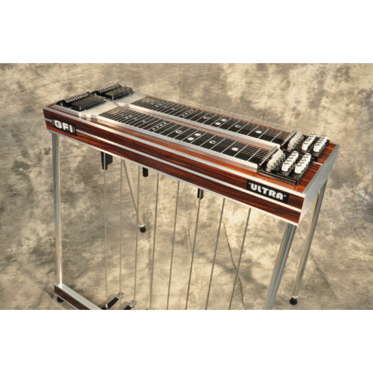 GFI D10U Ultra Double Neck Pedal Steel Guitar With Hard Case