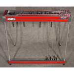 Red GFI S10E Expo Pedal Steel Guitar with 10-string Single Neck, 3 pedals, 4 knee levers and Hardcase