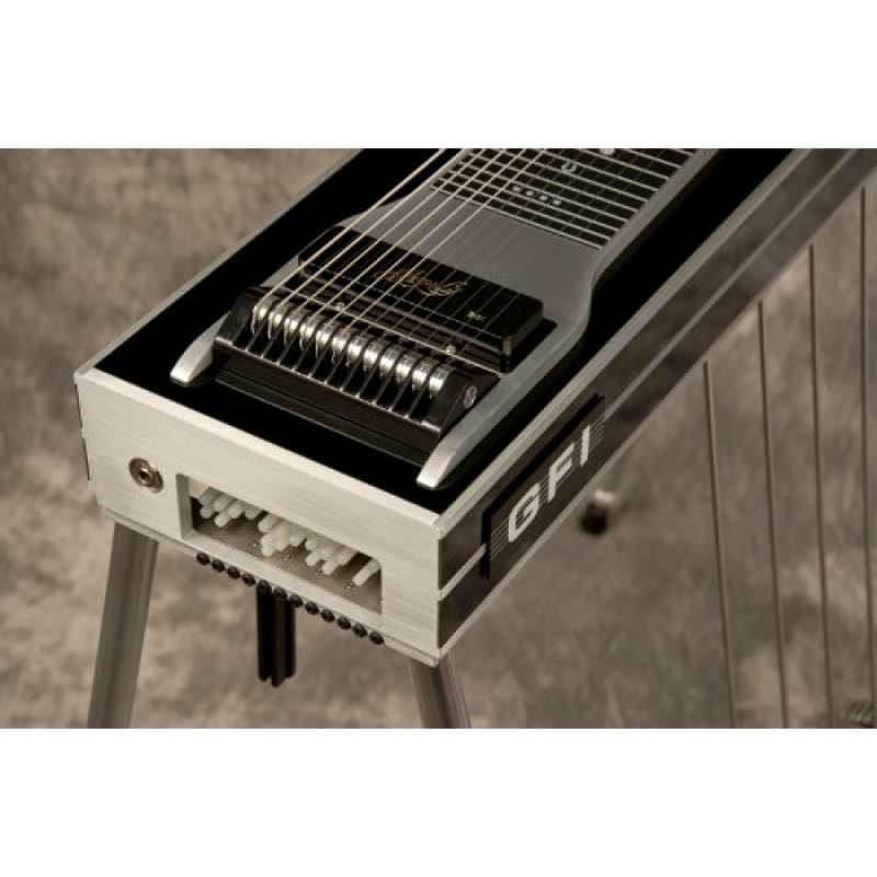 Black GFI S12KU Keyless Ultra Model Pedal Steel Guitar with Hardcase [12-string Single Neck with 7 Pedals & 5 Knee Levers - Made in USA] - Image 2