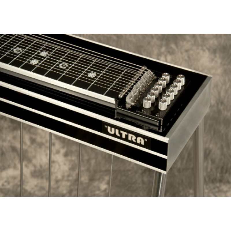 Black GFI S12KU Keyless Ultra Model Pedal Steel Guitar with Hardcase [12-string Single Neck with 7 Pedals & 5 Knee Levers - Made in USA] - Image 3