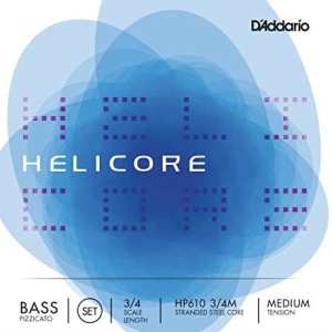 Full Set - D'addario Helicore Medium Tension Double Bass Strings (HP610 3/4M)