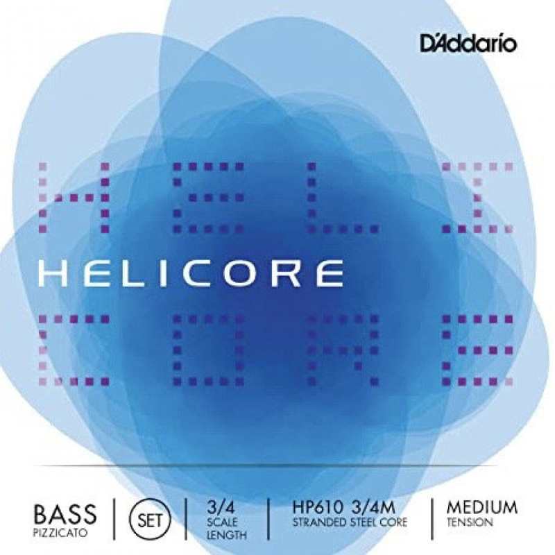 Full Set - D'addario Helicore Medium Tension Double Bass Strings (H610 3/4M)