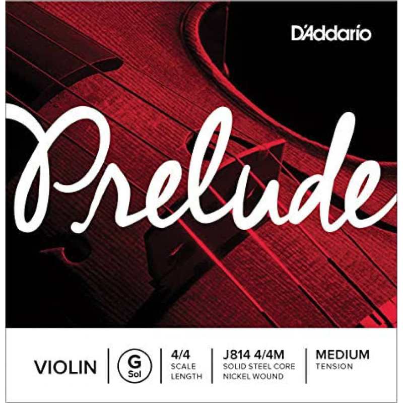 G String - 3/4 Size D'Addario Prelude Medium Tension Violin String (J814 3/4M) - Image 2