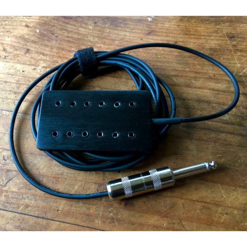 Krivo Micro Stealth PAF Style Humbucker Pickup (Black) - For Archtops - Image 5