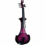 Bridge Lyra 5-String Electric Violin In Purple With Fibre Bow & Hard Oblong Case