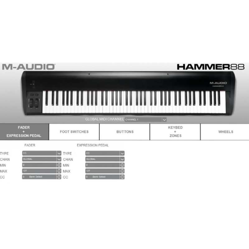 M-Audio Hammer 88 Digital Piano Premium MIDI Keyboard Controller - Image 2