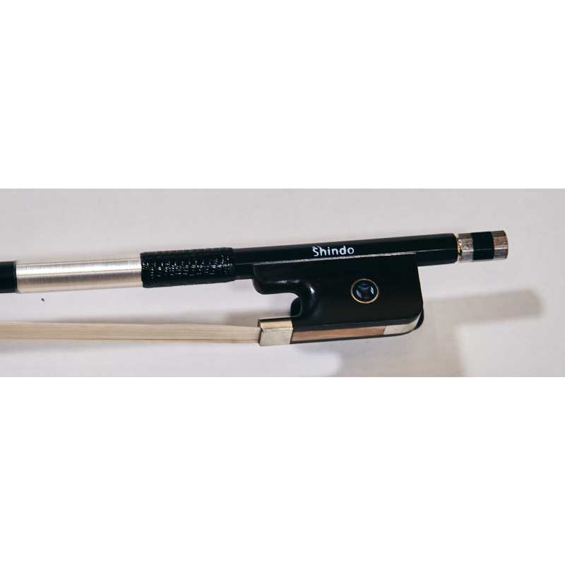 Shindo 200 Series Plain Carbon Bow for Viola 15" to 16.5" with Round Stick (VLA.200.PC.R.16.5) - Image 5