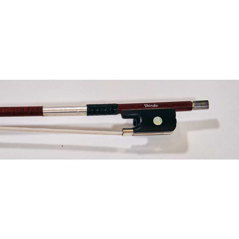 Shindo 600 Series Carbon with Pernambuco Veneer Viola Bow For 15 to 16.5" Violas with Round Stick and Foam Bow Case (VLA.600.CP.R.16.5) - Image 6