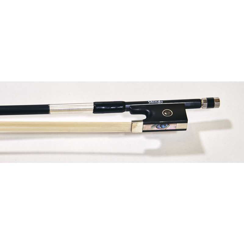 Shindo 200 Series 3/4 Size Plain Carbon Violin Bow with Round Stick (VL.200.PC.R.34) - Image 6