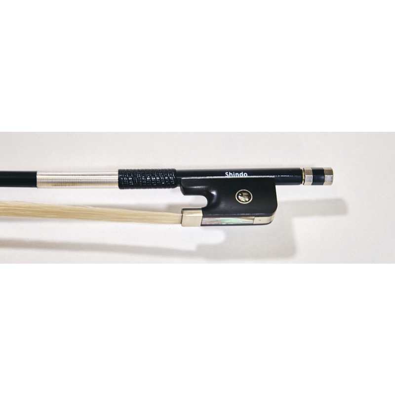Shindo 200 Series 4/4 Size Plain Carbon Cello Bow with Round Stick (VLC.200.PC.R.44) - Image 9