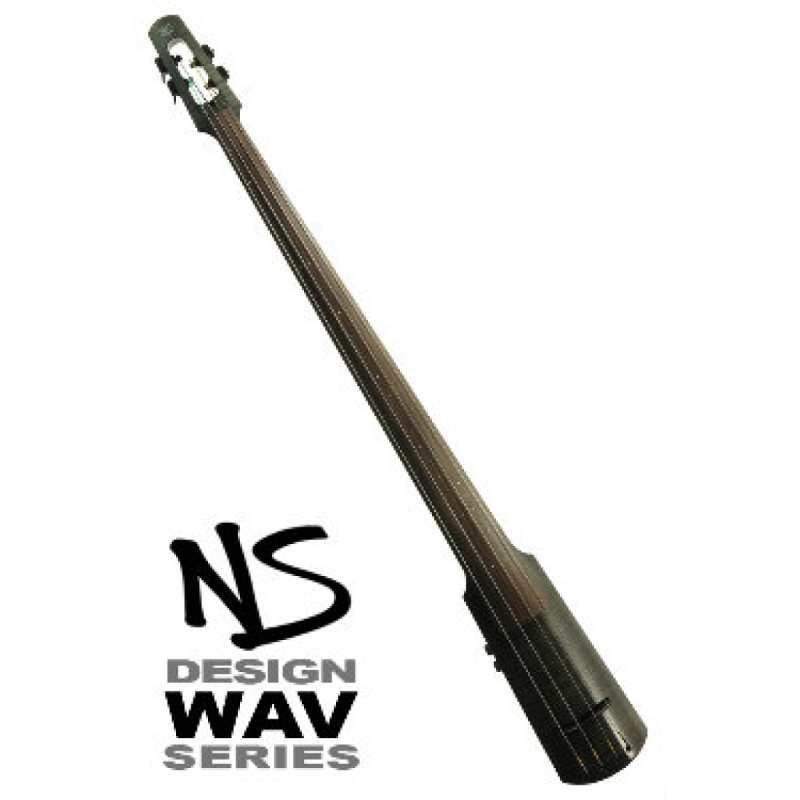 NS Design WAV4 Electric Double Bass in Trans Black With Gig Bag - Image 3