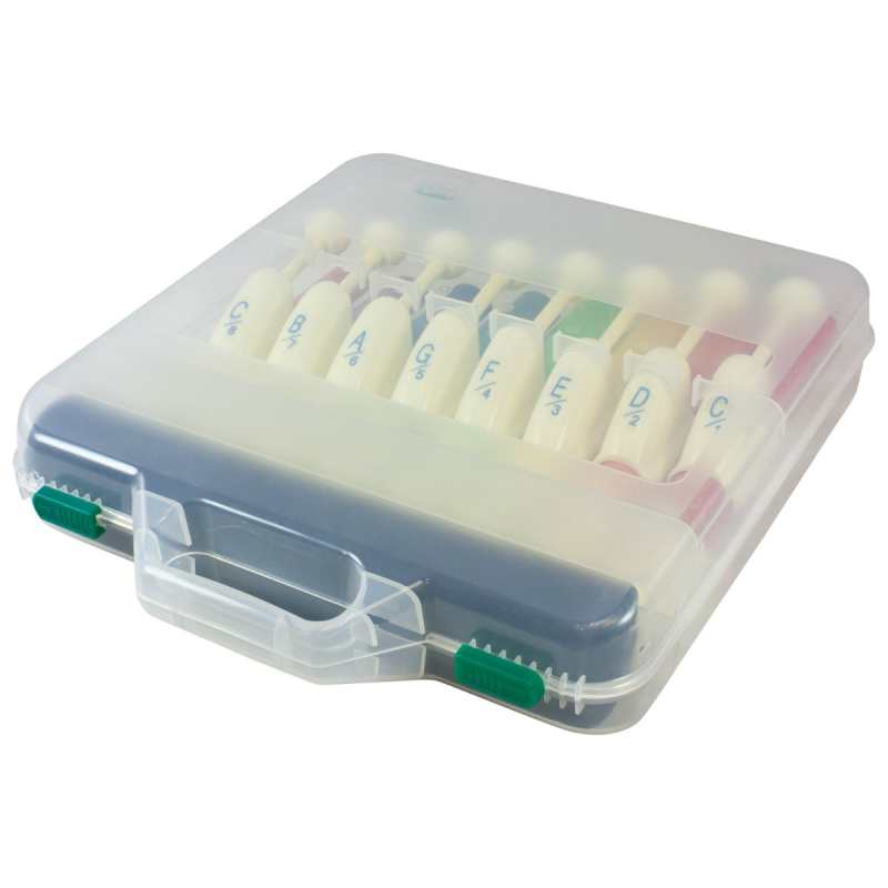 Percussion Plus PP015 Coloured Hand Chimes Set of 8 with Case - Image 2
