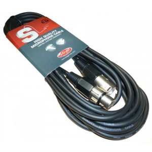 Stagg Male-Female XLR Lead 6M (20FT) Microphone Cable (SMC6 BL)